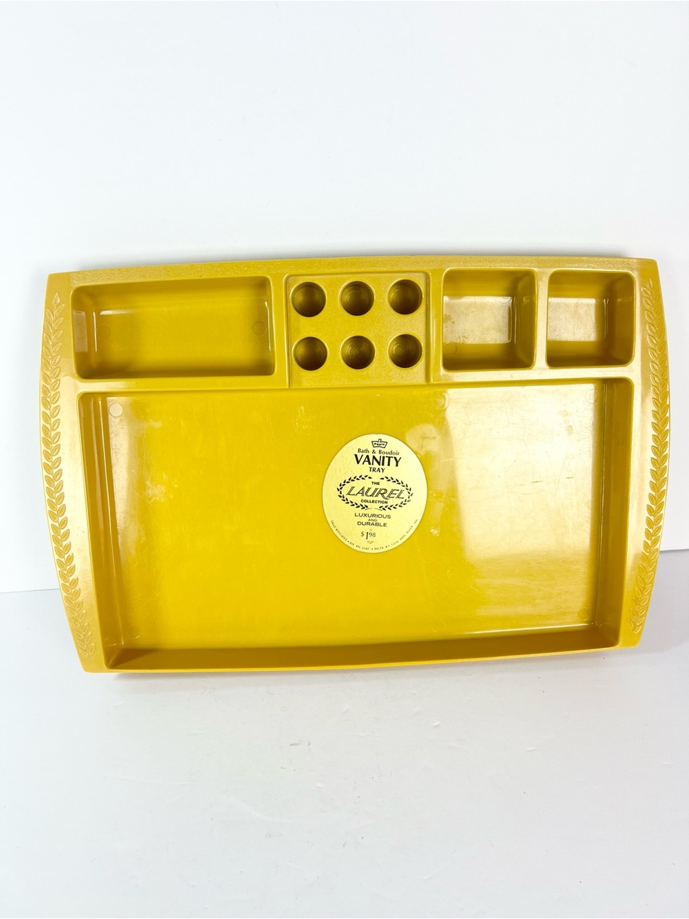 Vintage Vanity Tray harvest gold New Old‎ Stock never used plastic Eagle brand